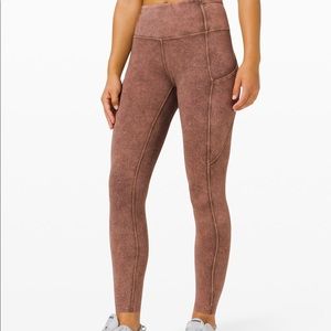 Lululemon Fast and Free Ice Dye Brown Earth